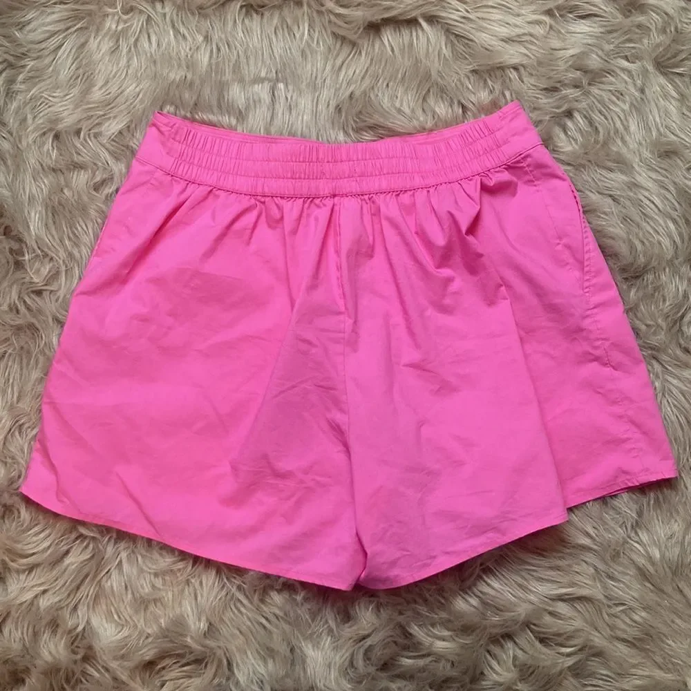 Express High Waisted Hot Pink Pull-on Shorts